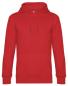 Preview: ein roter  Hoodie, Kapuzenpulli ist von vorne dargestellt. Vorne befindet sich auf Bauchhöhe eine Tasche